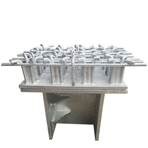 Custom Heavy Galvanized Steel Embedded Plate With Welded Reinforcement For High Speed Rail Sound Barrier GB Standard - Product Image 1