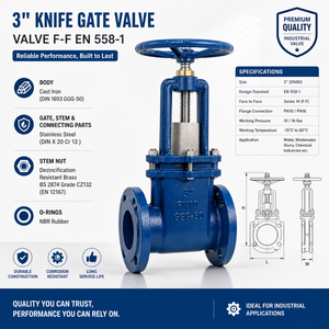 Válvula de Compuerta Manual de Servicio Pesado de 3 Pulgadas, de Hierro Fundido GGG50, con Vástago de Acero Inoxidable CZ132 y Tuerca de Latón OEM - Product Image 5