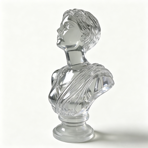 Statue personnalisée transparente imprimée en 3D, sculpture en résine claire, modèles d'art, décoration intérieure, exposition en galerie, objet de collection, cadeau, couleur personnalisée - Product Image 1