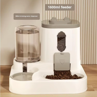 Bols en plastique pour chats et chiens, bol pour nourriture pour chats, double bol avec distributeur automatique intégré et abreuvoir, fournitures pour animaux de compagnie pour chats et chiens