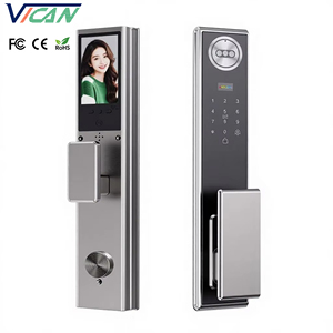 Cerradura Inteligente con Videoportero, Reconocimiento Facial 3D, Huella Dactilar, Wi-Fi, Control por Aplicación Tuya, Almacenamiento en la Nube, para Puertas de Aluminio, con Certificación CE - Product Image 1
