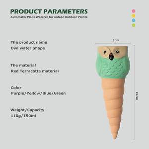 Estacas de riego en maceta automáticas de cerámica desatendidas con punta de autorriego de terracota con forma de bola para riego - Product Image 5