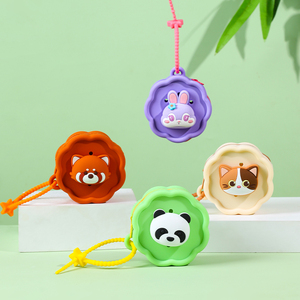 Colgante de silicona de <span class=keywords><strong>conejo</strong></span> de dibujos animados con diseño DIY, tipo llavero y bolsa con cremallera, para monedas, auriculares y almacenamiento, para mochila y bolso - Product Image 2