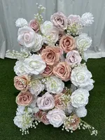 Mur de fleurs artificielles romantiques de petite taille Hago, idéal pour les décorations d'événements de mariage