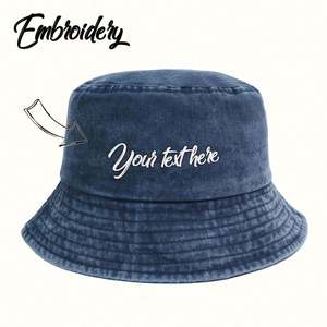 Chapeau seau en coton une pièce brodé avec logo personnalisé pour la pêche, les sorties et le ski, idéal pour les événements professionnels - Product Image 4
