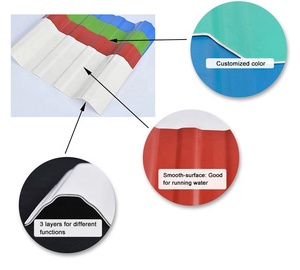 Lámina de Techo de Plástico Impermeable Popular <span class=keywords><strong>en</strong></span> Colombia, Teja Termoacústica <span class=keywords><strong>en</strong></span> PVC, Teja de Resina Blanca para Almacén - Product Image 5