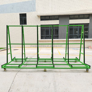 1500kg 4 metre cam bir çerçeve dikey depolama raf granit taşıma rafları arabası 6 tekerlekli - Product Image 5