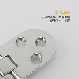 Zinc Alloy Flip <b>Hinge</b> 180 Degree Folding Surface Mount Furniture <b>Hinge</b> For Cupboard Durable Modern Design Gold Black Silver - Product Image 5