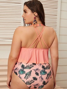 XL- 4XL Sling Ruffle <strong>Bikini</strong> Set Triangle <strong>Bikini</strong> Plus Size Swimsuit Women Swimwear for <strong>Fat</strong> <strong>Girl</strong> - Product Image 4