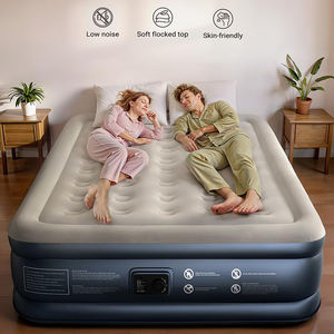 Matelas pneumatique Queen avec pompe intégrée, lit gonflable portable à quatre chambres surélevé de 18 pouces pour la maison, le camping et les invités - Product Image 4