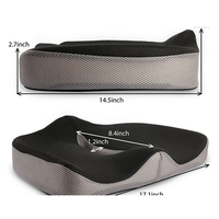 Coussin de siège médical en forme de U pour hémorroïdes et coccyx, avec mousse à mémoire de forme pour siège de voiture, amovible et lavable