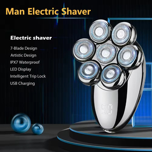 Afeitadora Eléctrica para Hombre, Maquinilla de Afeitar Recargable, Resistente al Agua IPX6, Pantalla LED, Bloqueo de Viaje, para el Cuidado Diario en el Hogar - Product Image 6