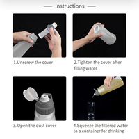 Poche à eau pliable rechargeable de 500 ml en TPU durable pour la survie en milieu sauvage, les excursions et l'escalade
