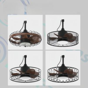 <span class=keywords><strong>Ventilador</strong></span> <span class=keywords><strong>de</strong></span> <span class=keywords><strong>Techo</strong></span> LED para Exteriores, Moderno, Impermeable, con Certificación IPX4 y CE, Control Remoto Inteligente, Cuerpo <span class=keywords><strong>de</strong></span> Hierro, 5 Velocidades, para Gazebo - Product Image 3