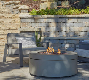 Mesa de Fogata Redonda Personalizable, <span class=keywords><strong>Estufa</strong></span> Multicombustible (Leña/Gas/<span class=keywords><strong>Bioetanol</strong></span>) para Villa, Casa de Huéspedes, Patio Interior y Exterior - Product Image 1