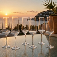 Flûte à champagne pour récompenses d'entreprise, cadeau de retraite, logo personnalisé, 235 ml, 245 mm, bol transparent élégant, vente en gros