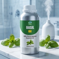 Huile Essentielle Pure en Gros Distillée à la Vapeur pour l'Aromathérapie, Huile de Basilic pour Diffuseur, Massage et Utilisation en Spa