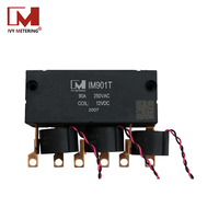 Relais de compteur triphasé à verrouillage IM901T anti-champs magnétiques 500mT, bobine simple/double, 12V 24VDC 90A avec CT