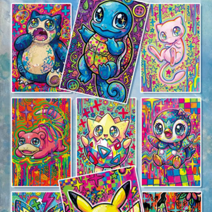 แผ่นชิกิชิลายศิลปะสไตล์ฤดูใบไม้ร่วงแบบโปเกมอน ของสะสมงานศิลปะติดผนังลายอนิเมะ พิมพ์ลายตัวละครพิคาชู เกนการ์ และอีวุย - Product Image 6