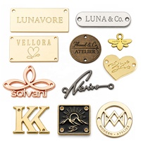 Placas de Esmalte con Logotipo Personalizado, Letras Metálicas con Nombre de Marca, Acabado en Latón Antiguo, Etiqueta Grabada para Bolsos, Mochilas y Bolsas