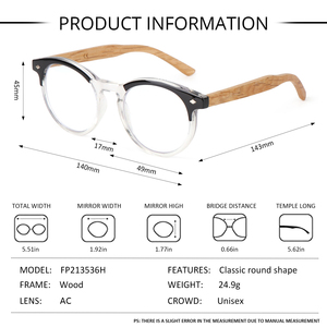 Lunettes d'ordinateur anti-radiation avec branches en bois, bloquant et filtrant la lumière bleue, pour hommes et femmes - Product Image 6