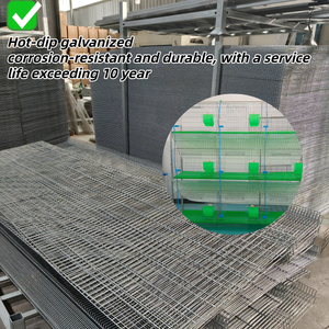 กรงกระต่ายชุบสังกะสีแบบจุ่มกรงรังนก3ชั้น9หลุมกรงเพาะพันธุ์กระต่าย - Product Image 3