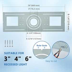 Confezione da 24 nuove staffe di montaggio per luci LED a wafer da 3/4/6 pollici, alloggiamento per illuminazione a incasso sottile da 26 pollici - Product Image 6