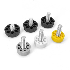 Patas Ajustables de Plástico M8 con Ocho Orificios y Tornillos, Soportes Ajustables en Altura para Muebles - Product Image 1