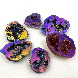 Cristallo Curativo all'Ingrosso Quarzo Aura Angelica Marocchino Geodi di <span class=keywords><strong>Agata</strong></span> Medaglia Lucidata Stile Floreale per Decorazione Casa - Product Image 6