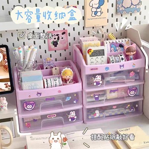 Desktop Cosmetic Storage Box Multi Layer <b>Drawer</b> Style Organizer Transparent <b>Makeup</b> Rack For Beauty Products PPC Material - Product Image 2