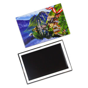 定制金属照片冰箱贴马口铁旅游纪念品冰箱贴欧洲奥地利阿鲁巴纪念品冰箱贴 - Product Image 1