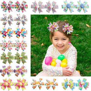 Pinwheel de Pascua, pinzas para <span class=keywords><strong>el</strong></span> pelo de conejito, lazo de huevo colorido, pinzas para <span class=keywords><strong>el</strong></span> pelo de <span class=keywords><strong>pollito</strong></span>, accesorios para <span class=keywords><strong>el</strong></span> cabello para niños - Product Image 1