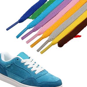 Échantillon Gratuit en Gros – Lacets Plats Simples en Polyester Multicolores de 8 mm de Large pour Chaussures de Sport (Paire) - Product Image 1