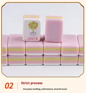 Jeu de Mahjong américain portable de 31 mm avec jokers et couleurs vives inaltérables pour les voyages en plein air, le camping et les rassemblements - Product Image 3