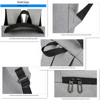 Mochila para Portátil con Logotipo Personalizado, Puerto de Carga USB, Venta al Por Mayor OEM, Mochila Escolar, Universitaria, de Negocios, de Viaje, para Hombre y Mujer, con Tira Reflectante