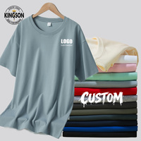 T-shirts unisexe en coton peigné pur 40s 220g ultra doux, coupe décontractée, grammage lourd, personnalisables avec logo, vente en stock