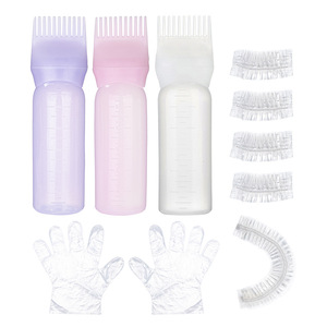 Portable <b>Hair</b> <b>Dye</b> <b>Kit</b> With Bottle Gloves Cap Ear Cover For Home Use - Product Image 2