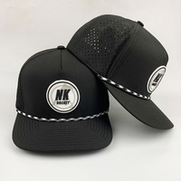 Casquettes de baseball personnalisées ajustables, imperméables, avec logo imprimé et découpé au laser, pour équipes sportives de hockey, avec cordon, vente en gros