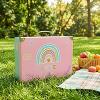 Emballage de coffret cadeau en matériaux recyclés avec fermeture magnétique et poignée pour livres d'étudiant