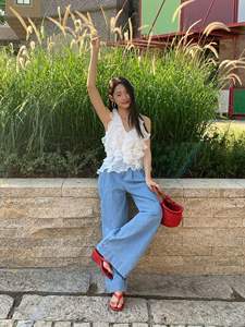 Tendance Été 2025 : Chemise en Chiffon Gaufré Respirant, Style Décontracté et Audacieux, Dos Nu, Col Montant, Motif Géométrique Sexy, Grande Taille - Product Image 4