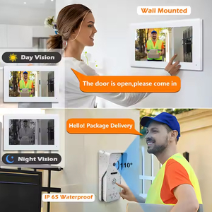 Không dây nhà hệ thống liên lạc: 7 "Màn hình cảm ứng 1080P HD <span class=keywords><strong>Camera</strong></span>, tuya app hỗ trợ, IP65 không thấm nước cửa an ninh - Product Image 2