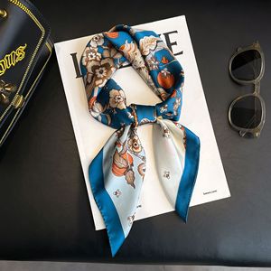 New Fashion <strong>Women's</strong> Stylish Square Neck <strong>Scarves</strong> 70cm <strong>Designer</strong> Custom Printed Luxury Brand Head Hair Ties <strong>Scarf</strong> - Product Image 3