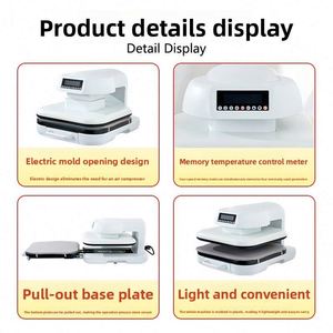 Best Selling Auto Open Flatbed T-Shirt Heat Press Machine Automatic Grade Logo Print Garments - Product Image 3