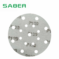 Disque abrasif en papier de verre zirconium bleu OEM de qualité supérieure, 6 pouces (150 mm), 17 trous, avec fixation auto-agrippante, pour le polissage des métaux lourds