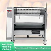 Gemberreinigings- en schilmachine, haarrollerreinigingsmachine, volautomatische schil- en modderverwijderingsmachine voor schone groenten