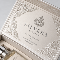 Boîte d'emballage de parfum gaufrée avec insert personnalisé en feuille d'argent pour produits de beauté de luxe