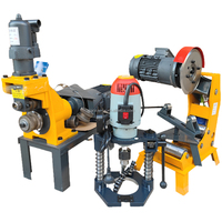 Ensemble de machines portables hydrauliques électriques pour rainurer, couper et percer les tuyaux d'incendie, pour tuyaux en acier rainurés