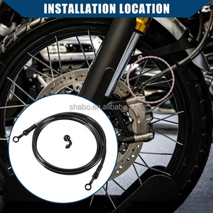 Manguera de Freno y Embrague de Acero Trenzado con PTFE y Nylon para Motocicletas Honda, Yamaha, Suzuki, Bajaj, Italika, <span class=keywords><strong>Shineray</strong></span> - Product Image 5
