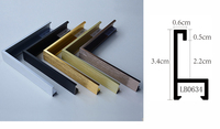 Taille personnalisée en gros maison décor aluminium métal cadre Photo barre suspendu cadre Photo moulage Extrusion profilés en aluminium