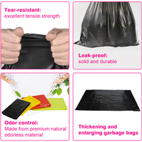 Sacs poubelle en plastique épais de grande taille, personnalisables en couleur, noirs, résistants, 40, 55, 60, 95 gallons